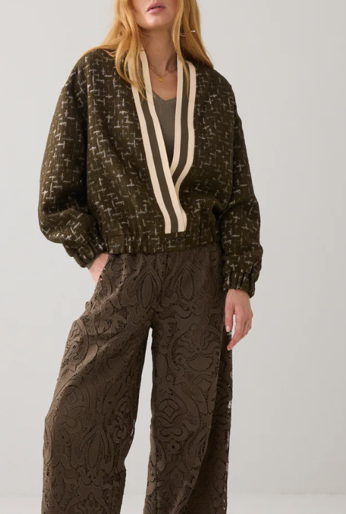 Jacquard Bomber Jacket