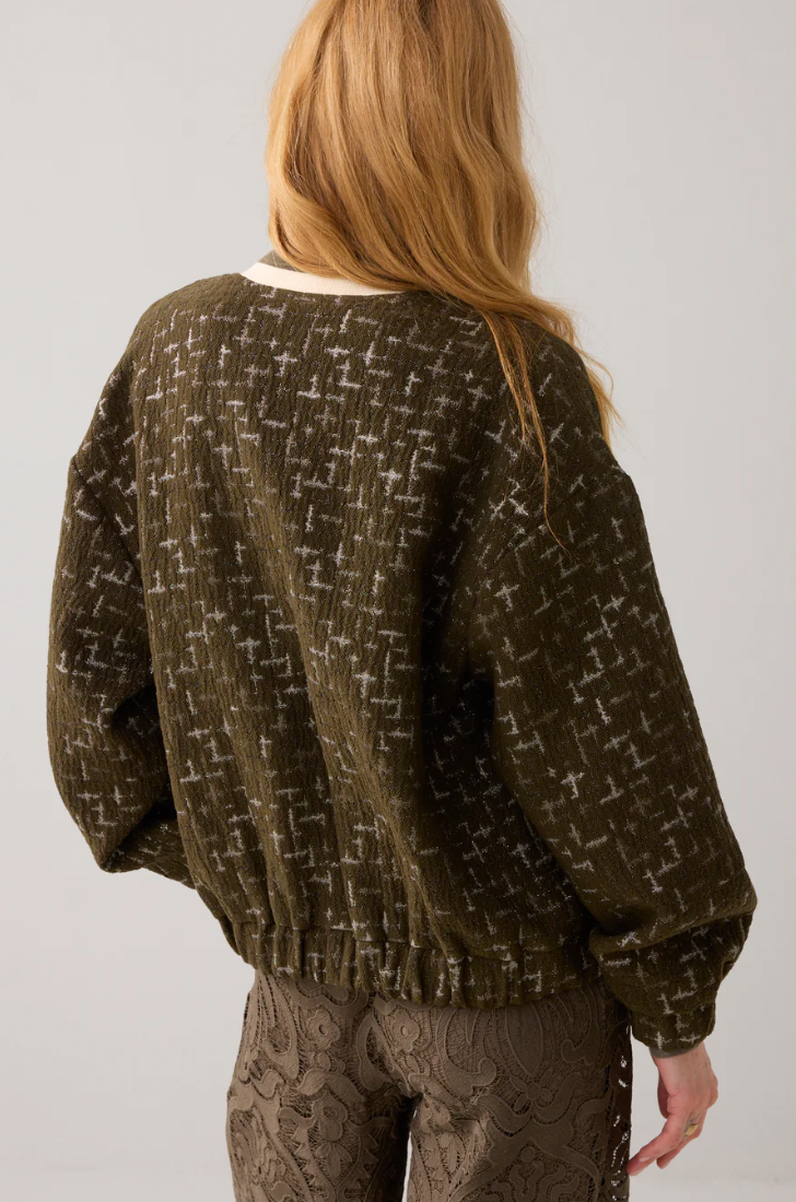 Jacquard Bomber Jacket