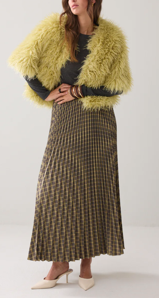 Plaid Pleated Skirt