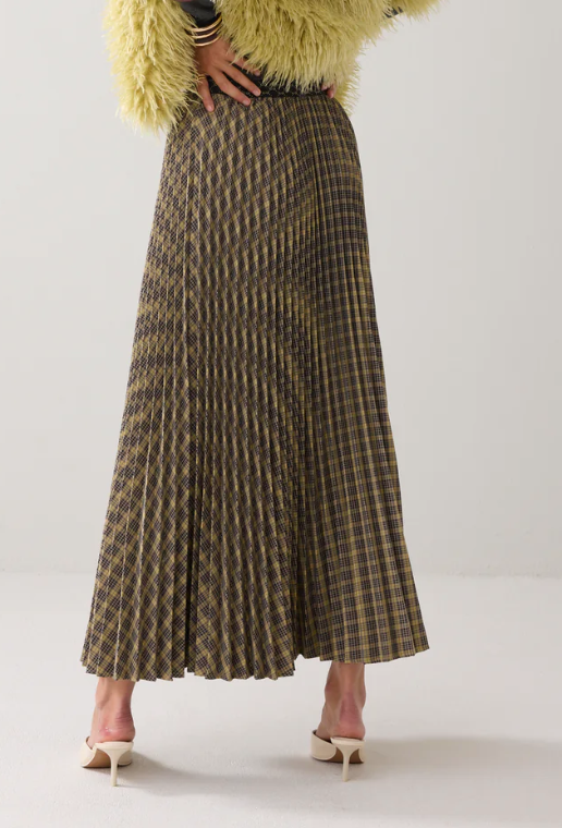 Plaid Pleated Skirt