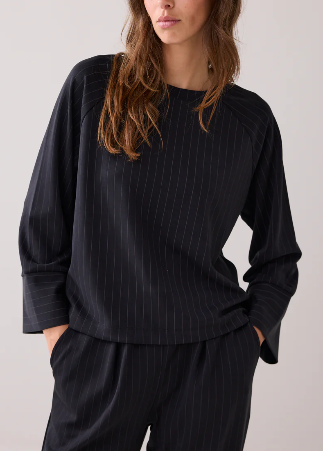 Soft Scuba Pinstripe Top
