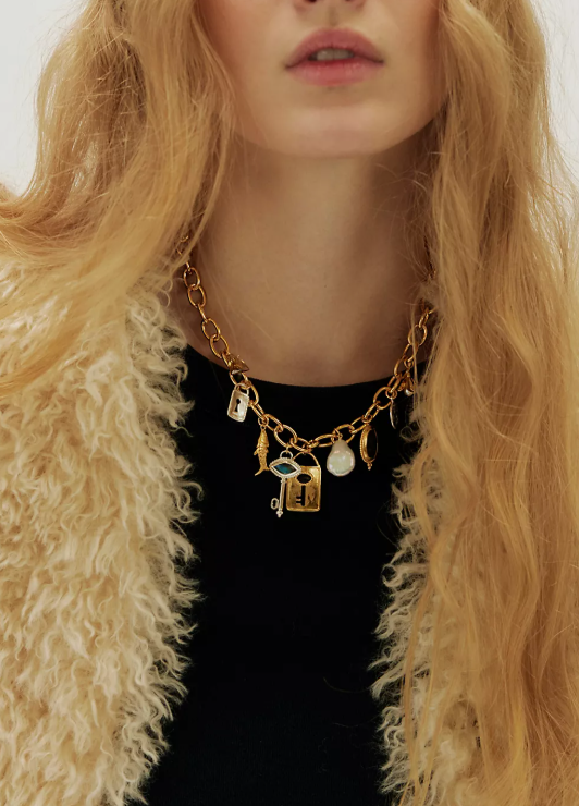 Lock And Key Charm Necklace