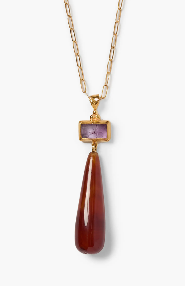 Messina Necklace Red Agate