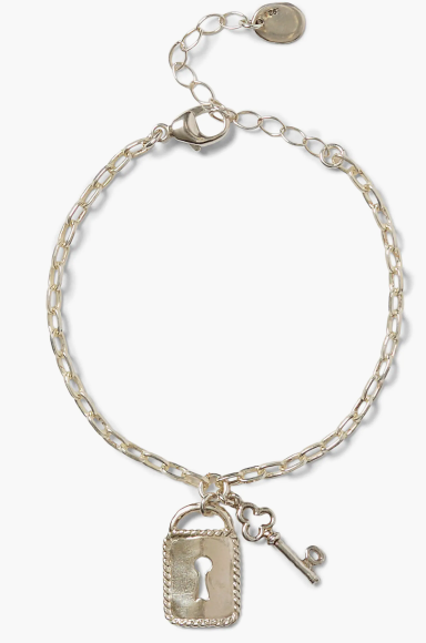 Lock And Key Bracelet Silver