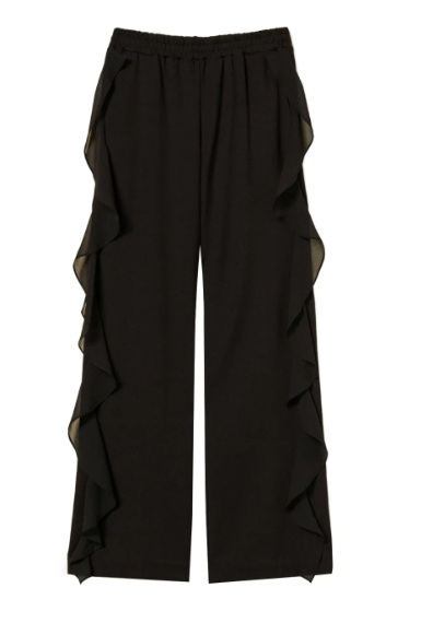 Pant With Side Ruffle