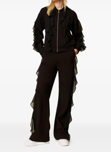 Pant With Side Ruffle