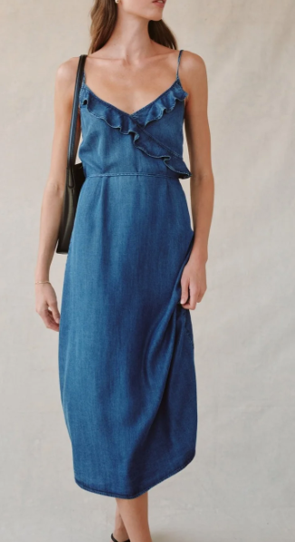 Ruffle Cami Midi Dress