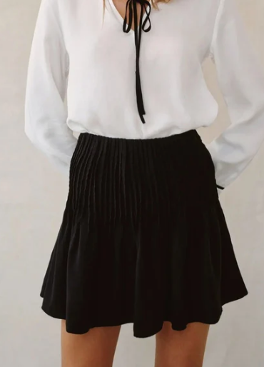 Pintuck Skirt