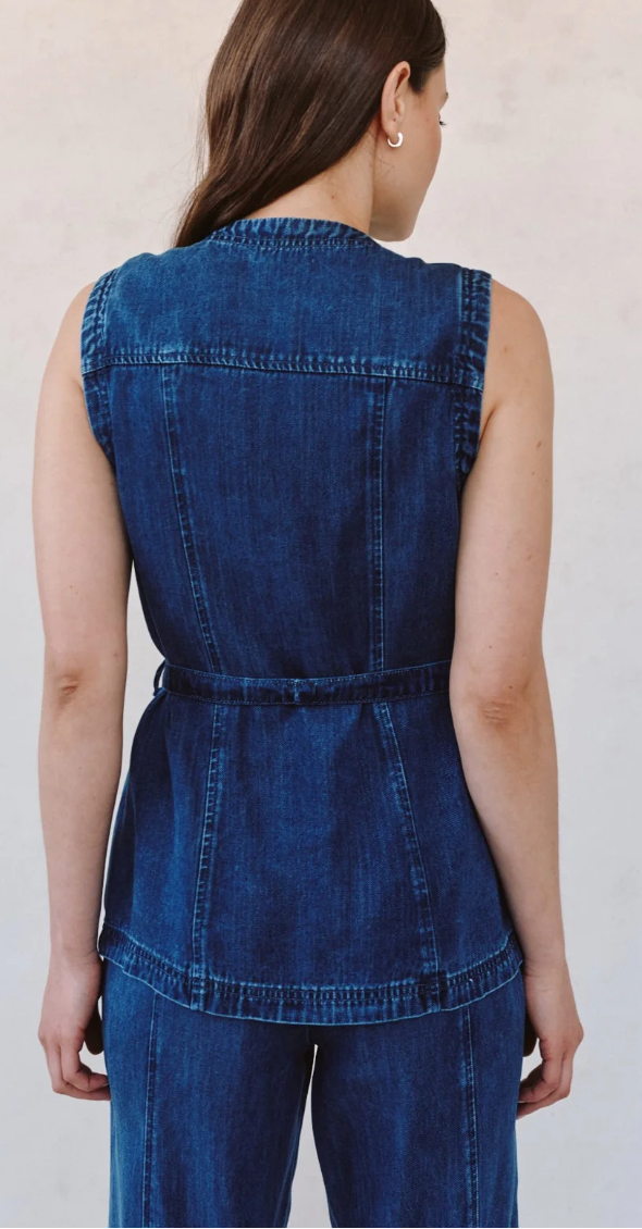 Seamed Belted Vest