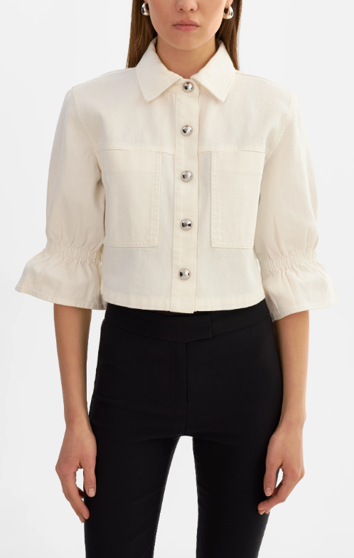 Carolina Denim Jacket In White