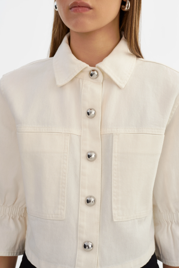 Carolina Denim Jacket In White
