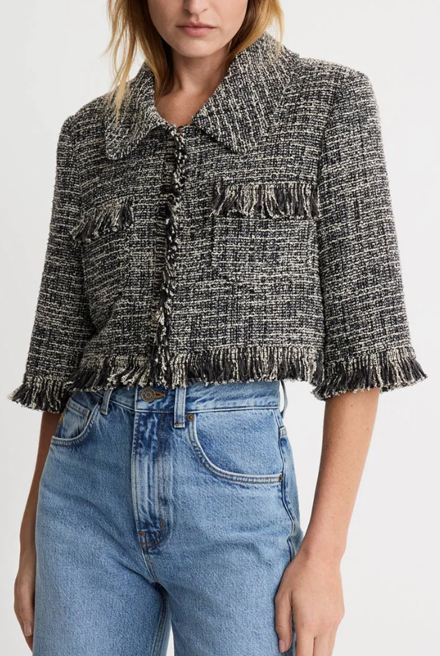 Cropped Sleeve Mini Jacket