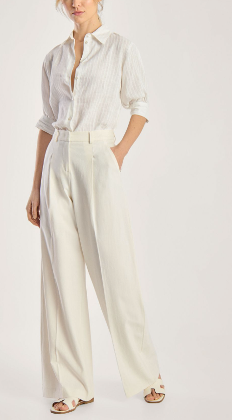 Chrissy Pant In Off White