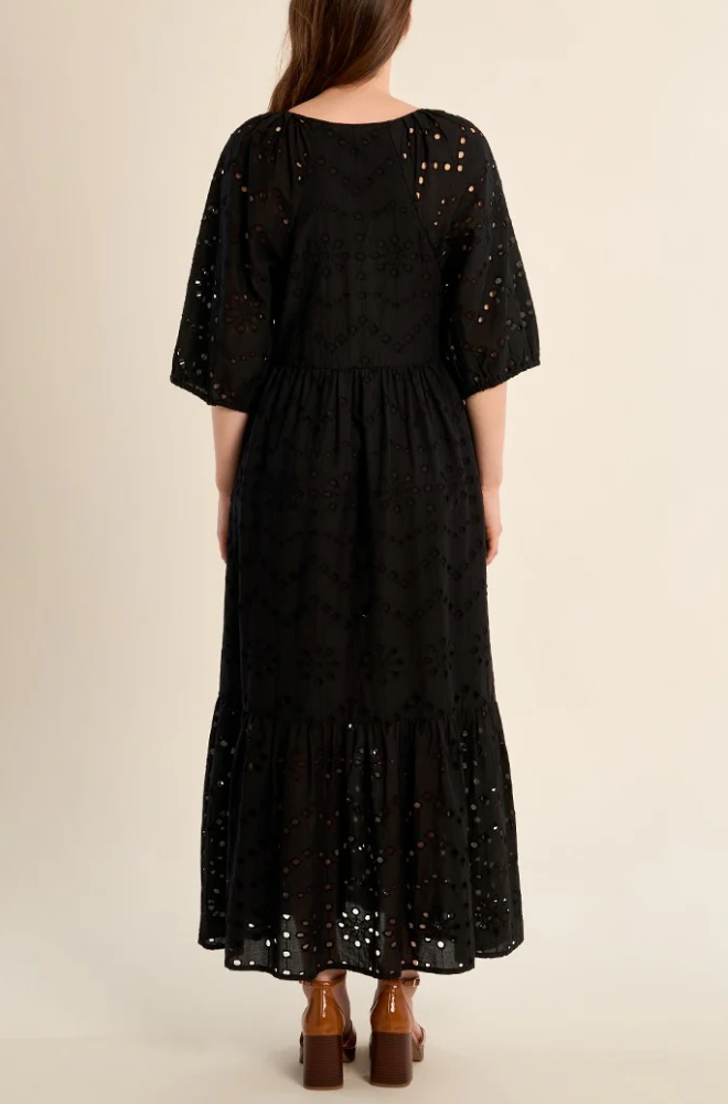 Eyelet Trim Dress