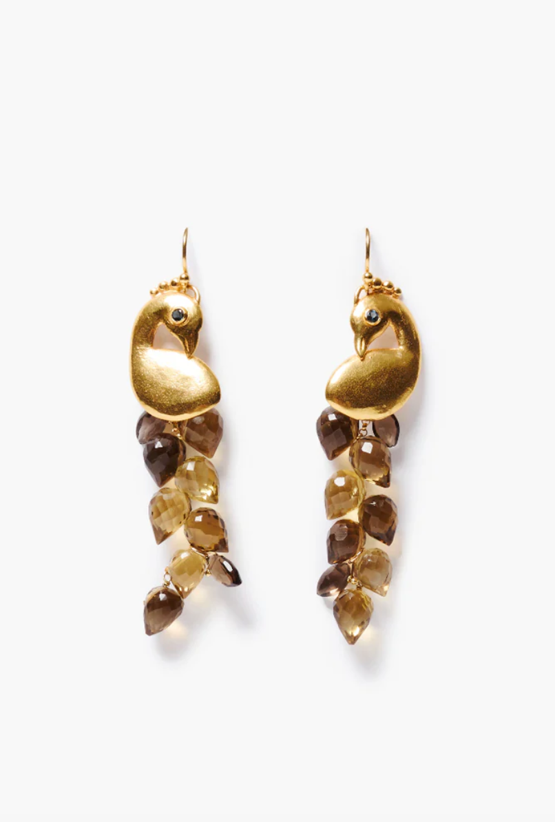 Peacock Chandelier Earrings