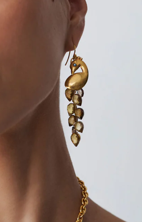 Peacock Chandelier Earrings