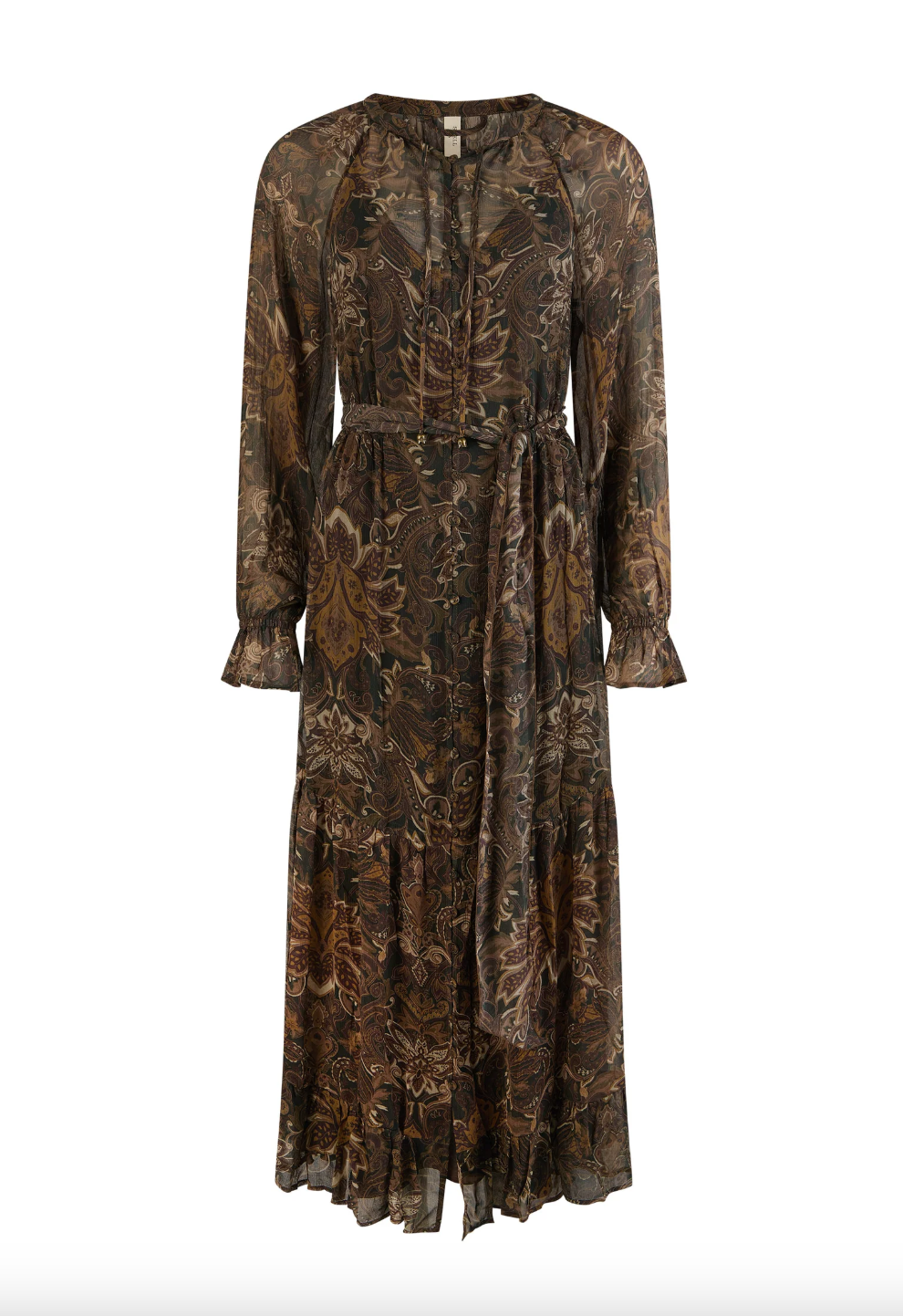 Damask Button Through Gown