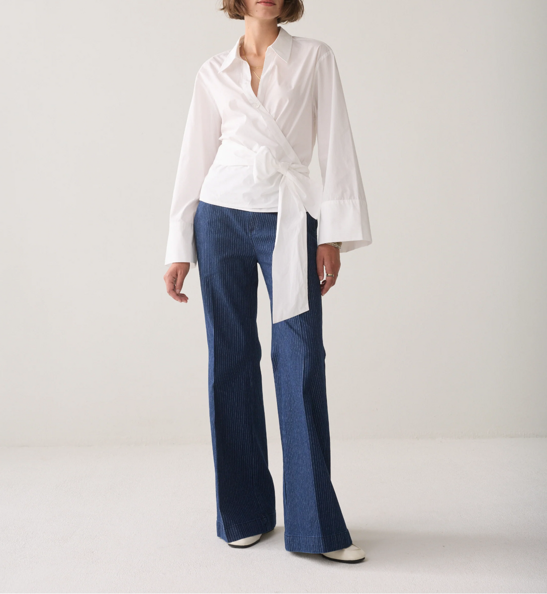 Wrap Blouse In White