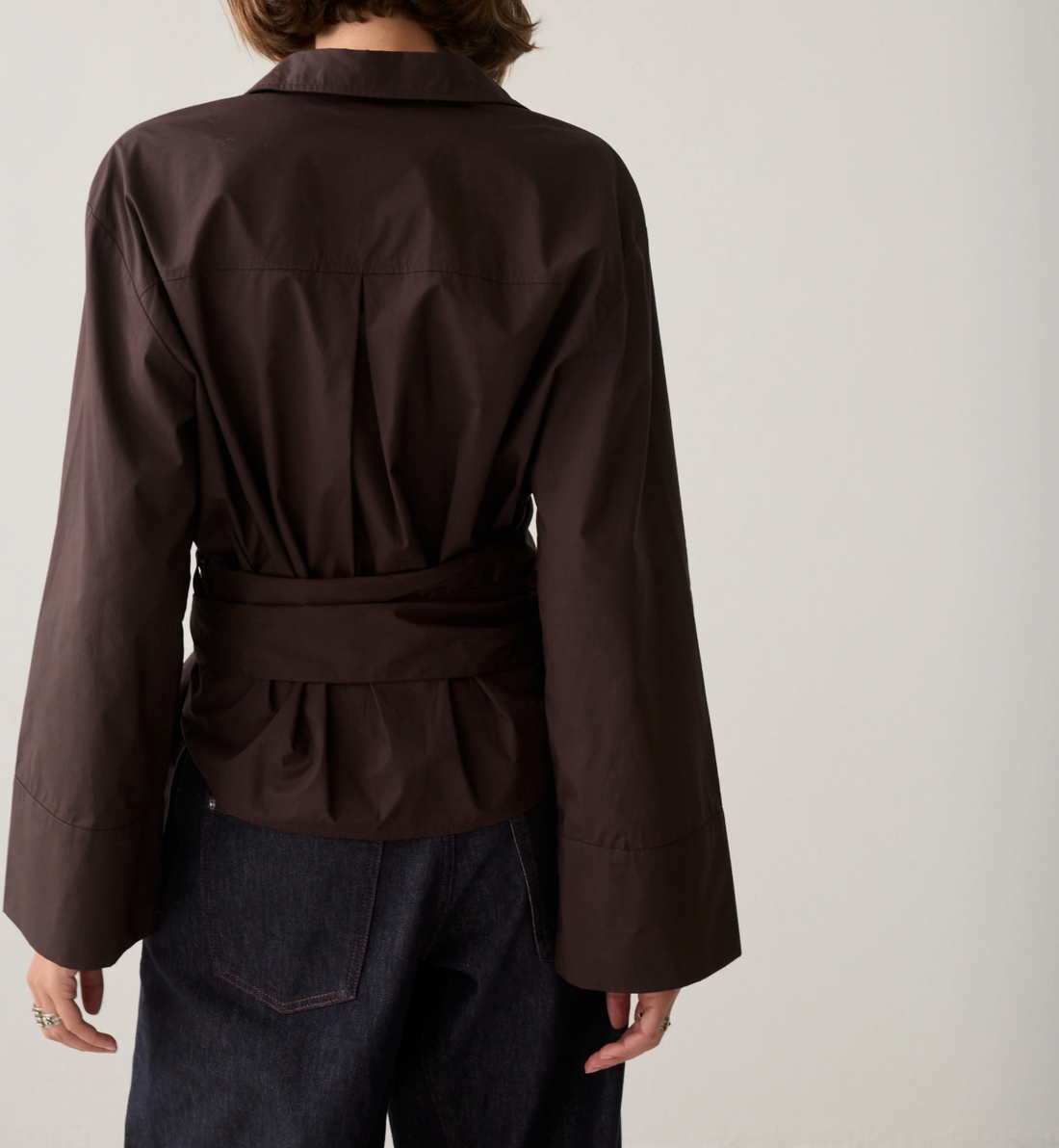 Wrap Blouse In Chocolate