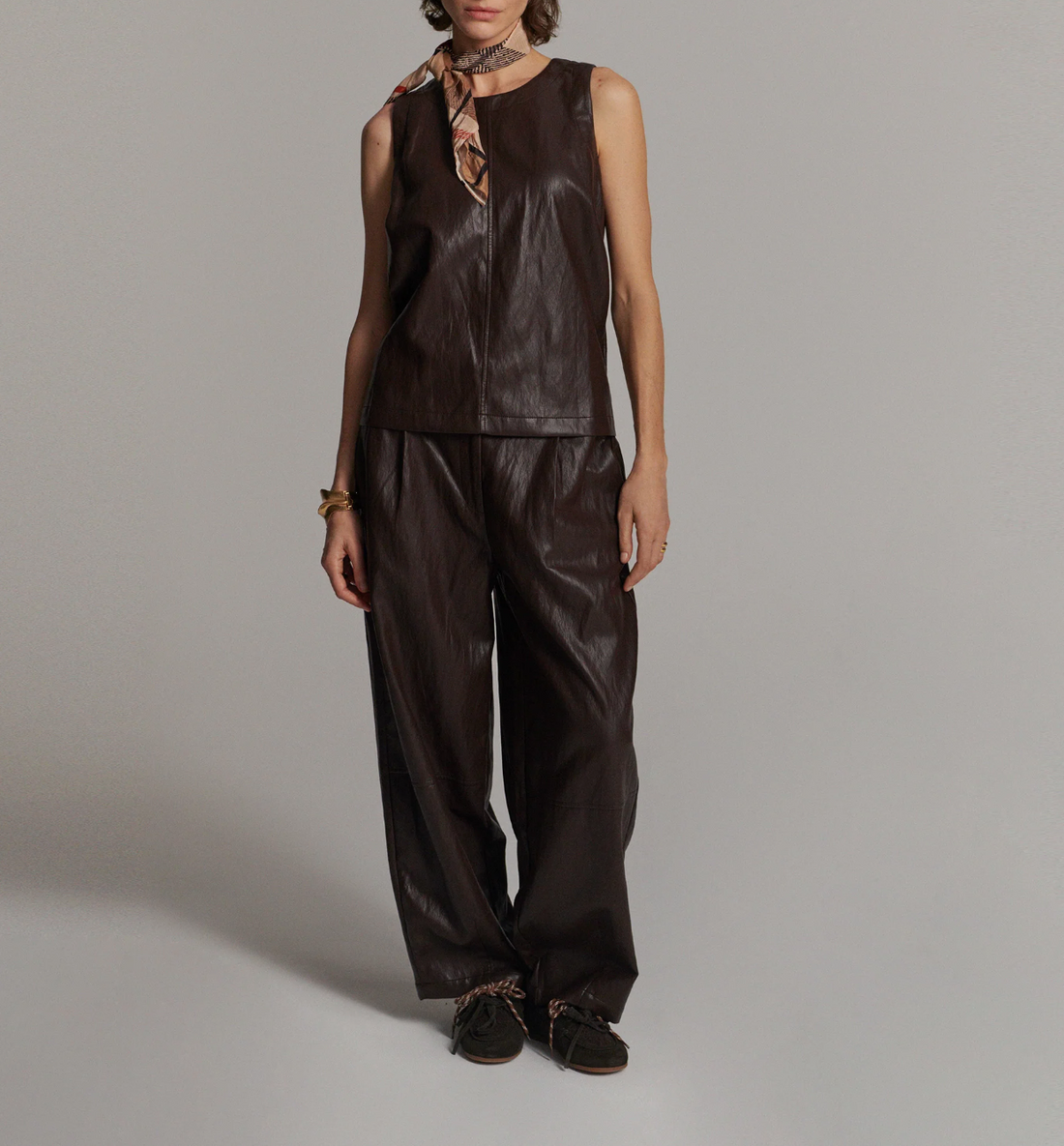 Faux Leather Top