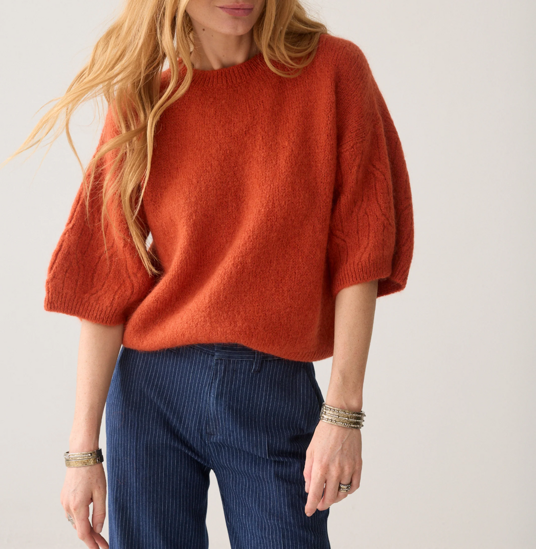 Cable Sleeve Sweater