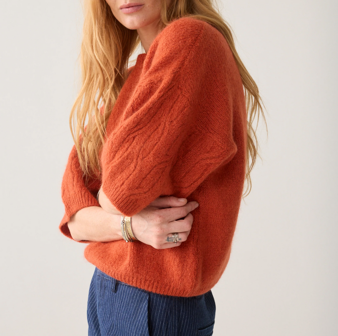Cable Sleeve Sweater