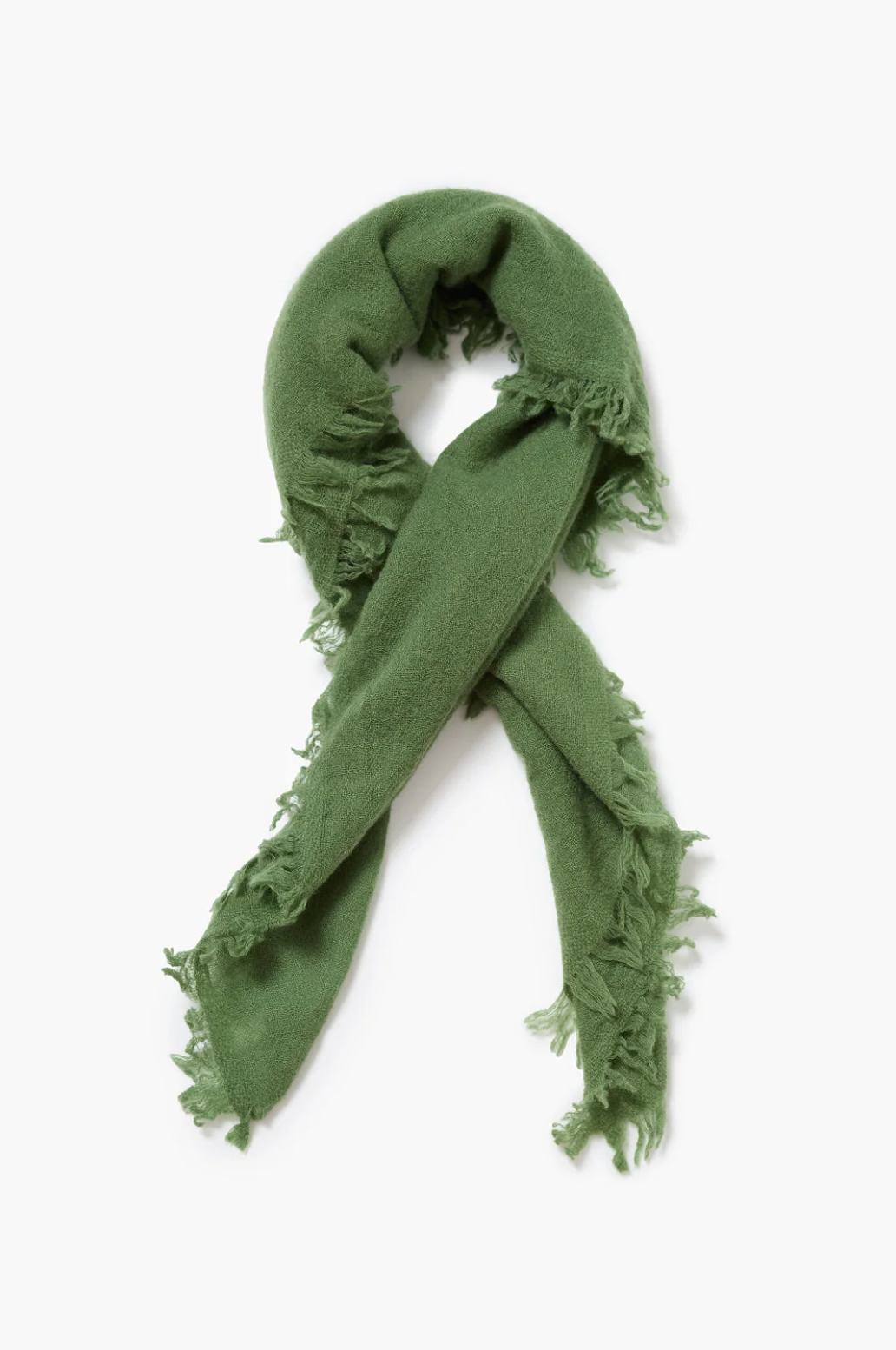 Micro Cashmere Scarf in Green