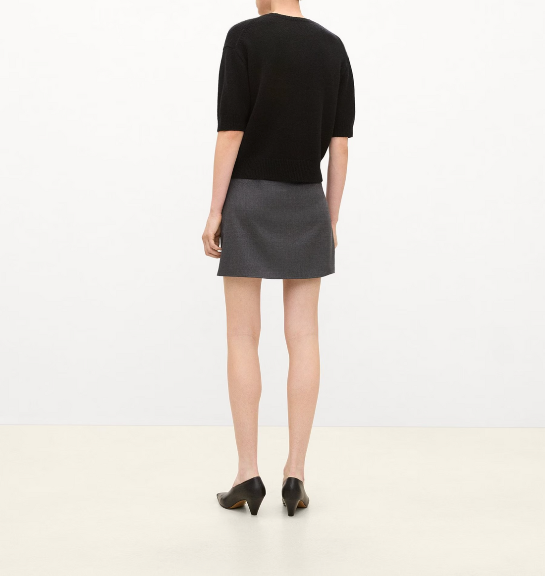 Cropped V-Neck Tee
