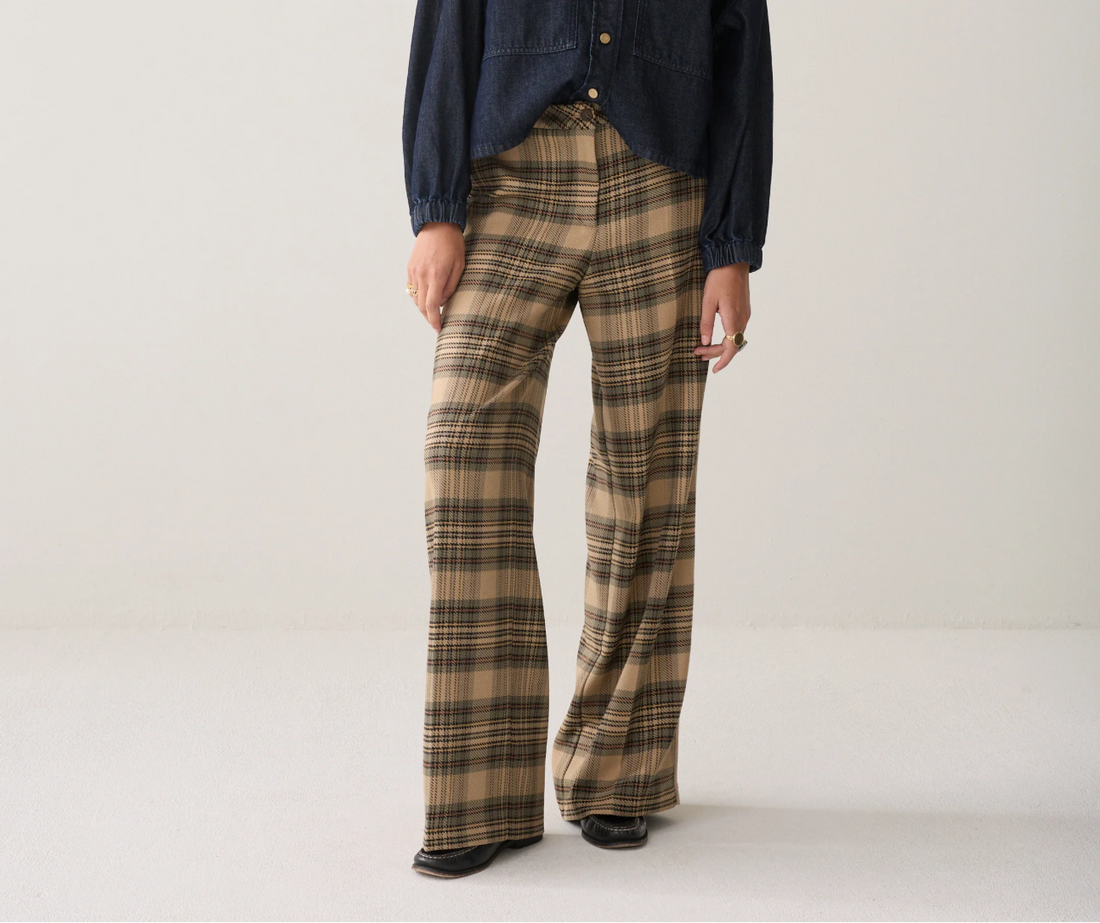 Wide Check Trouser