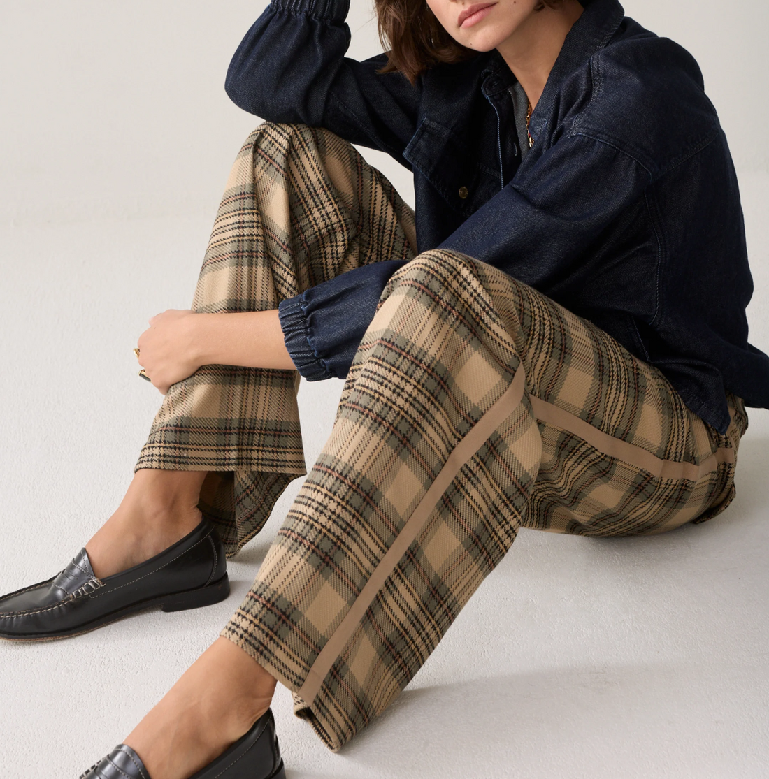 Wide Check Trouser