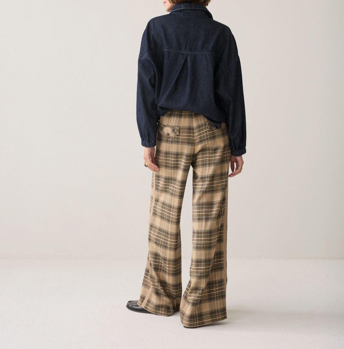 Wide Check Trouser