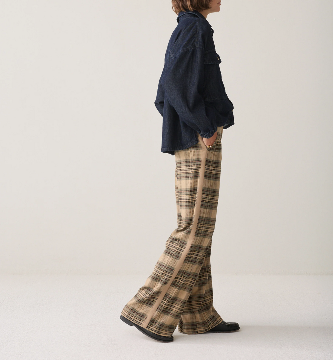 Wide Check Trouser
