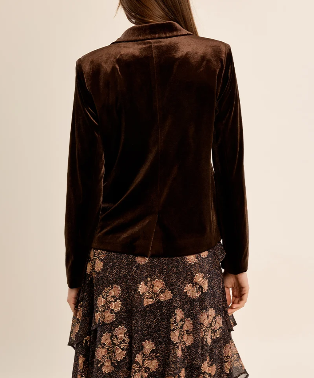 Crop Velvet Blazer