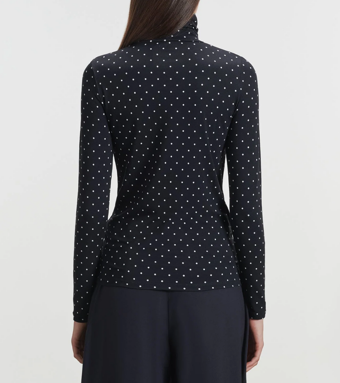 Long Sleeve Dot Turtleneck