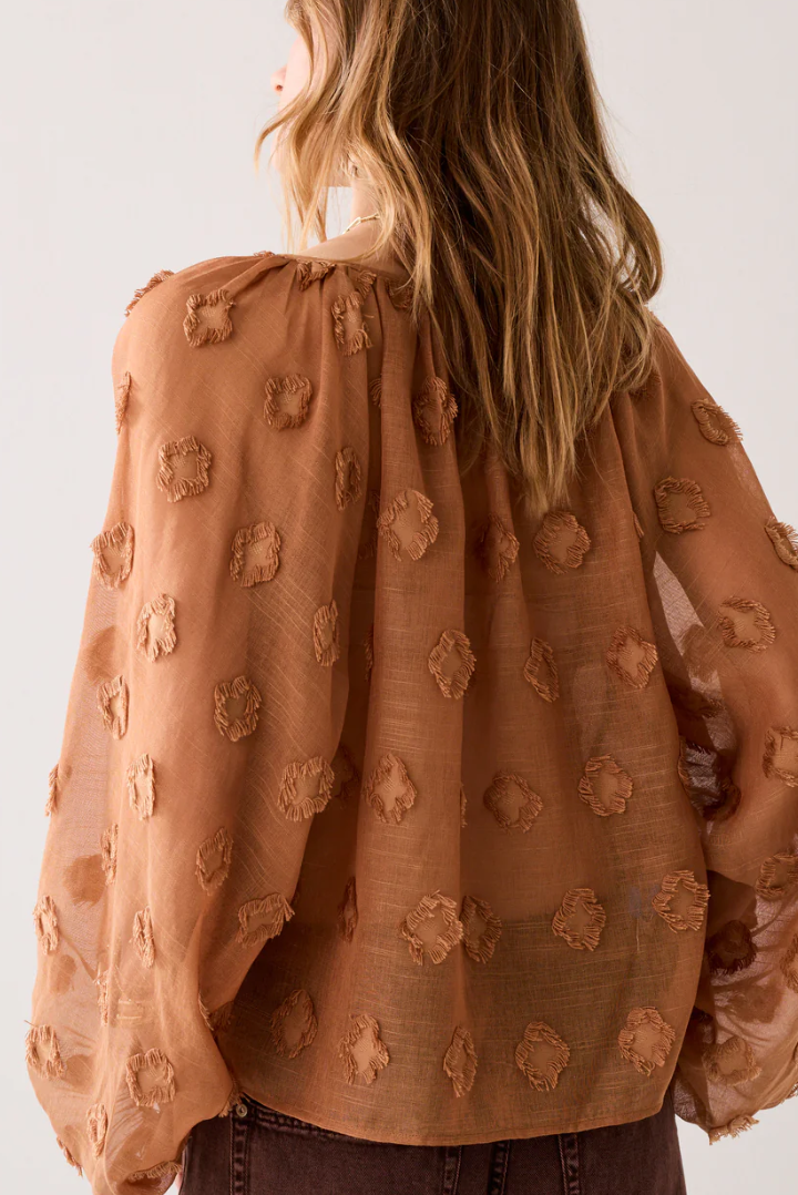 Dot Blouse in Cinnamon