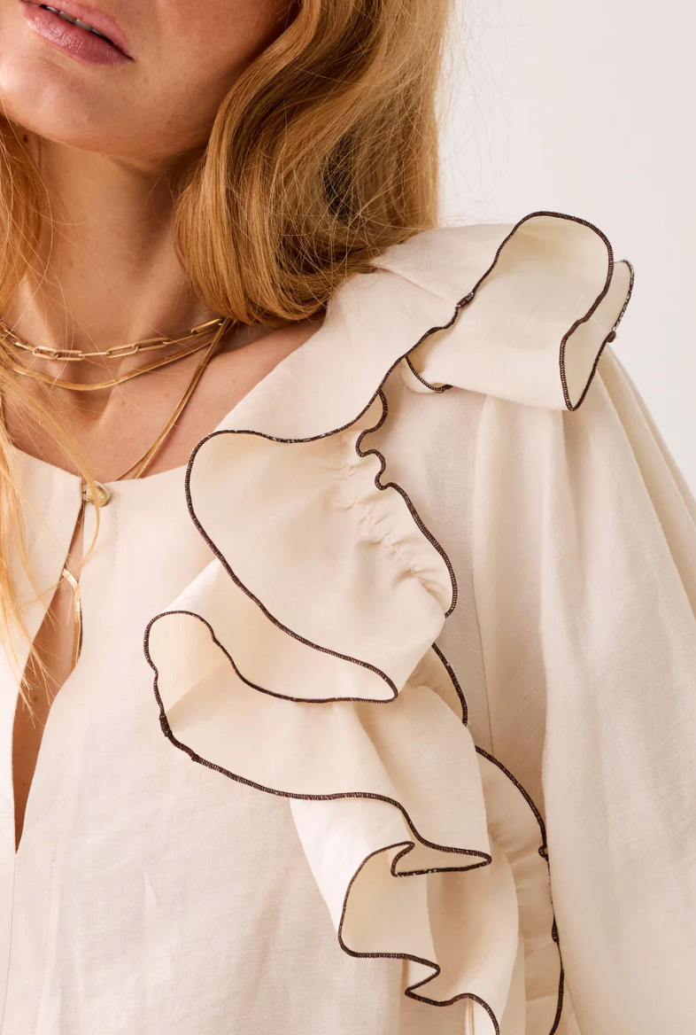 Ruffle Shoulder Top