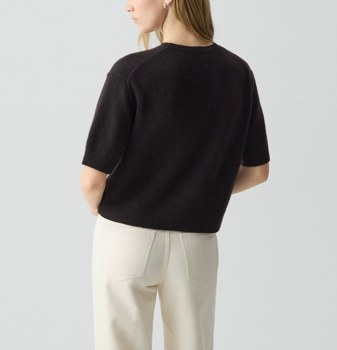 Cropped Cashmere Cacao Top