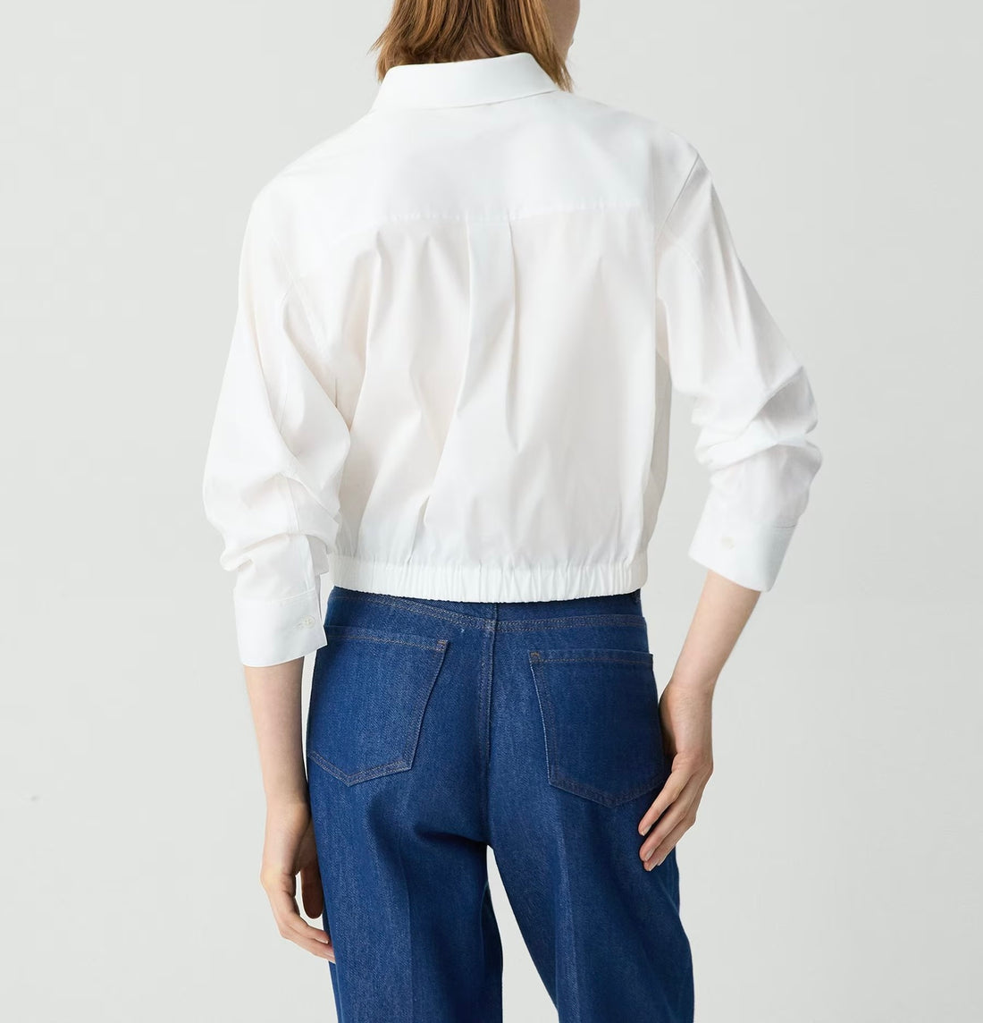 Fixed Sleeve Cropped Shirt