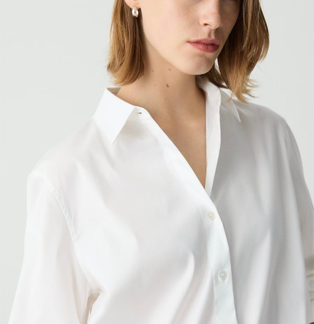 Fixed Sleeve Cropped Shirt