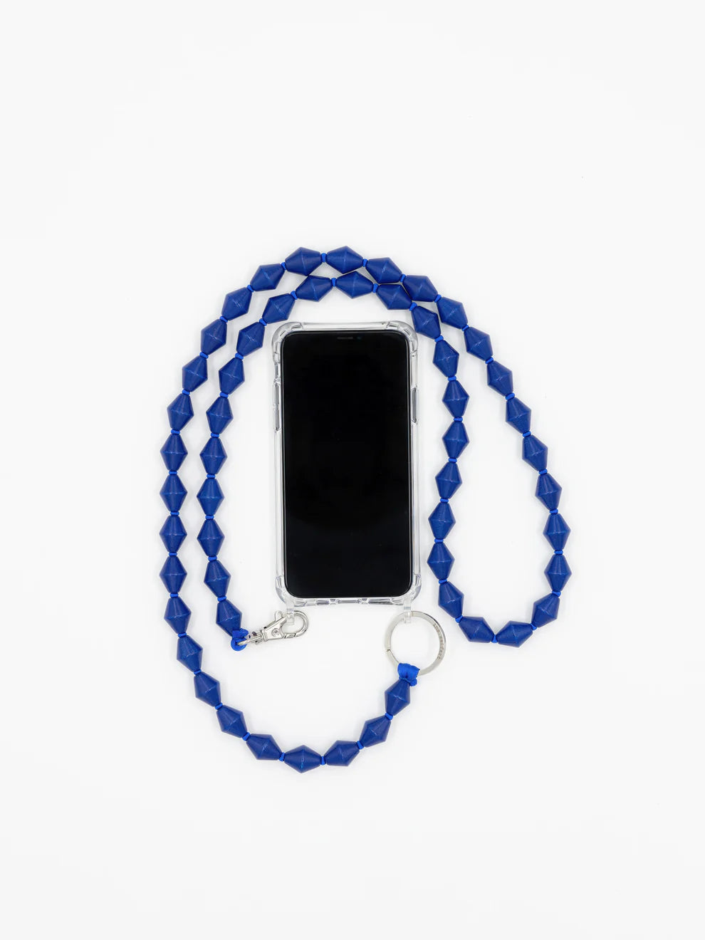 Phone Necklace Zickzack Blue