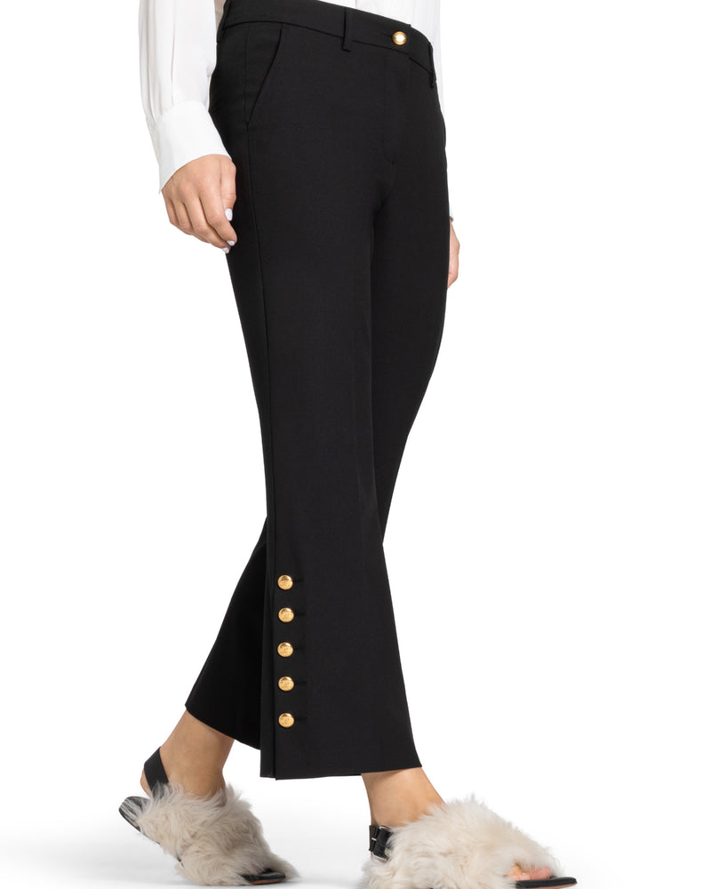 France Gold Button Hem Pant