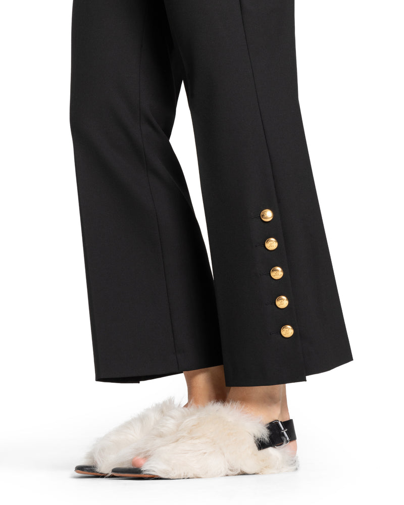 France Gold Button Hem Pant
