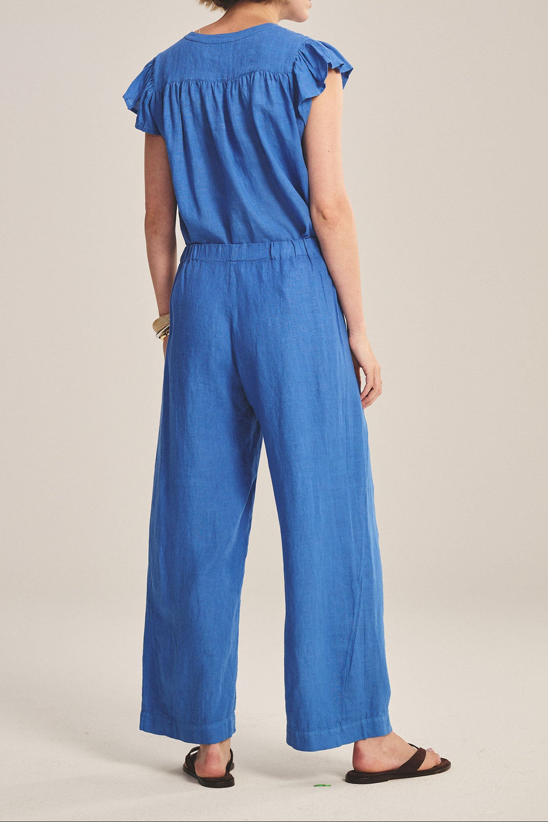 Lola Linen Pant In Blue