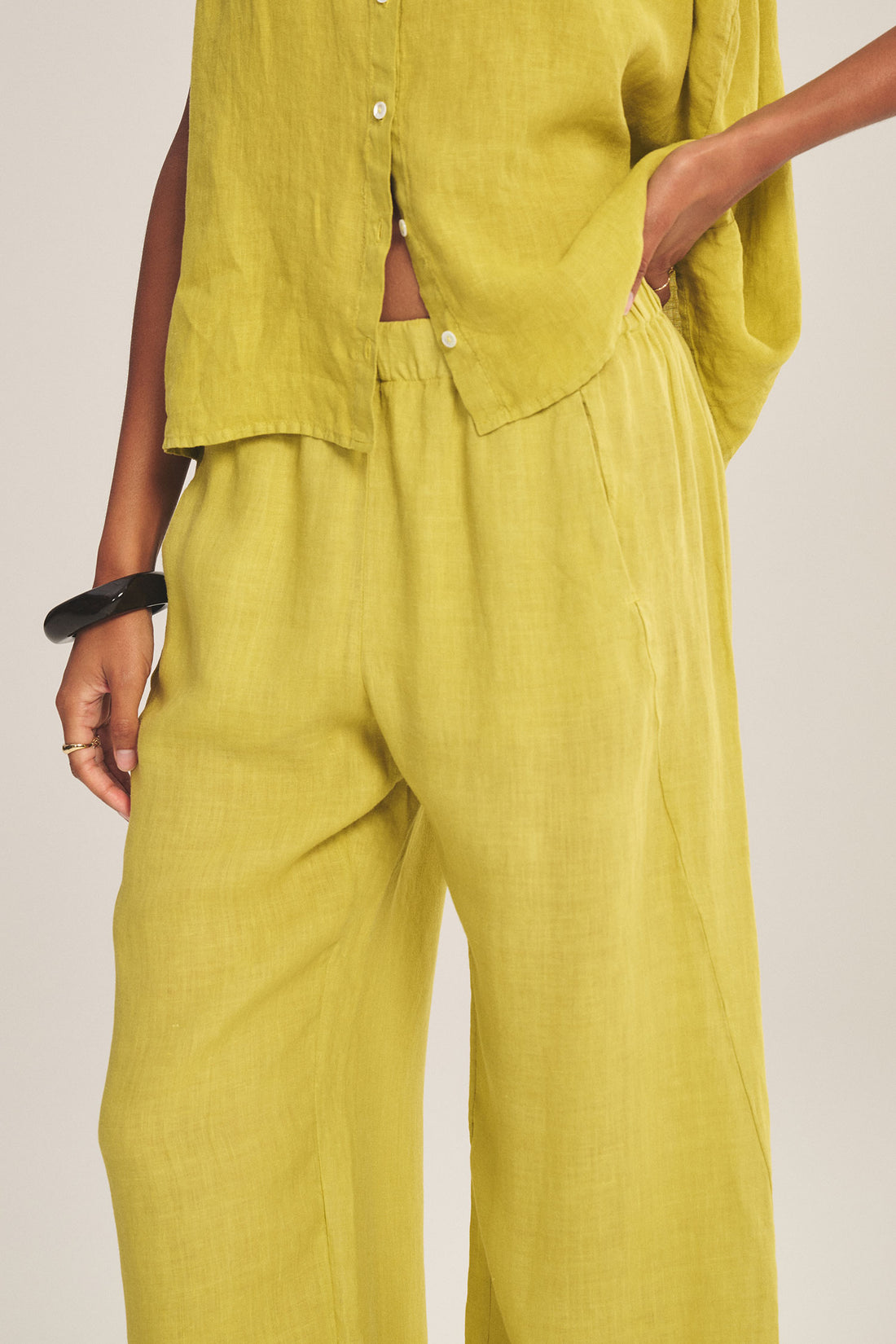 Lola Linen Pant In Citron