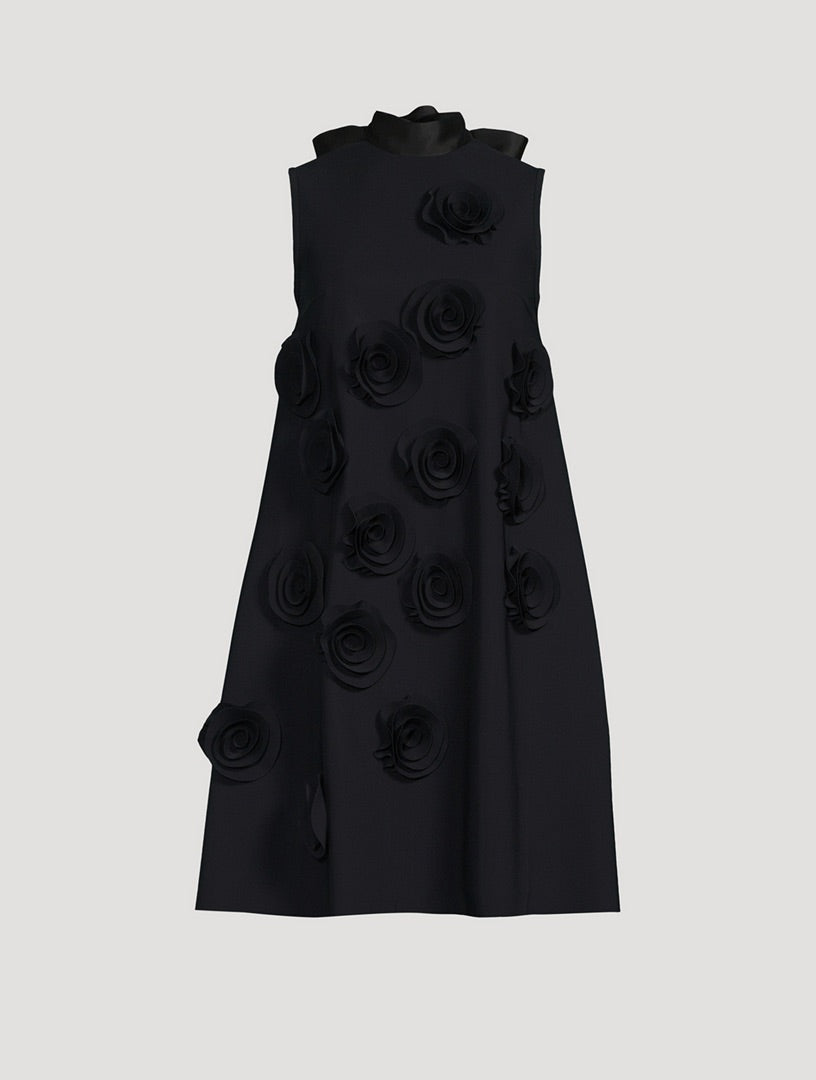 Quince Rose Black Dress