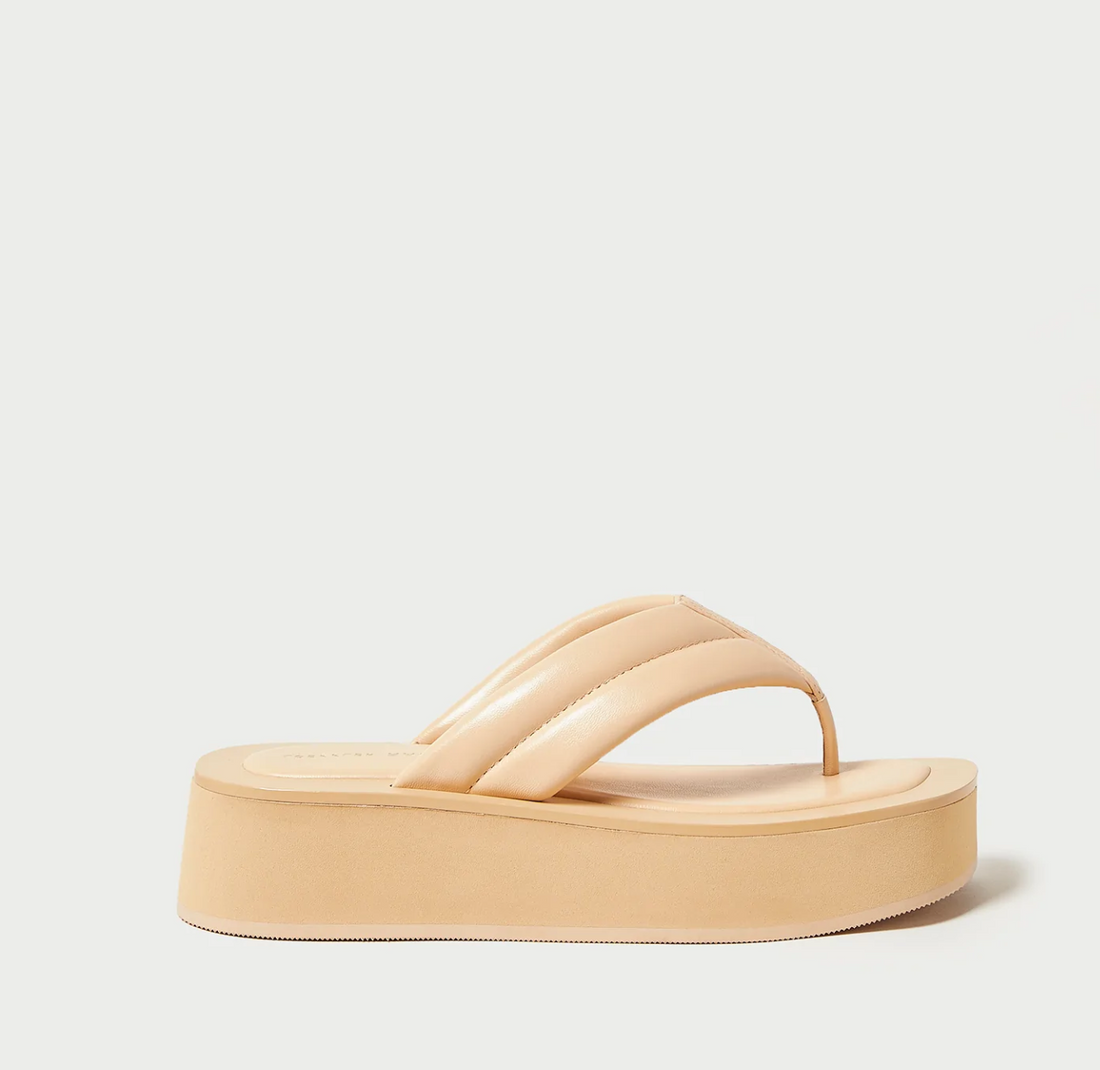 Teddy Platform Thong Sandal