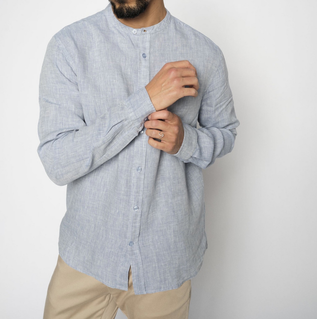 Theo Linen Stand Shirt