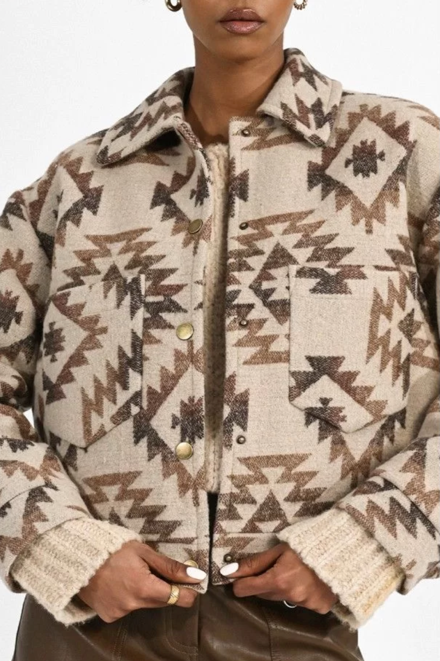 Woven Pattern Coat