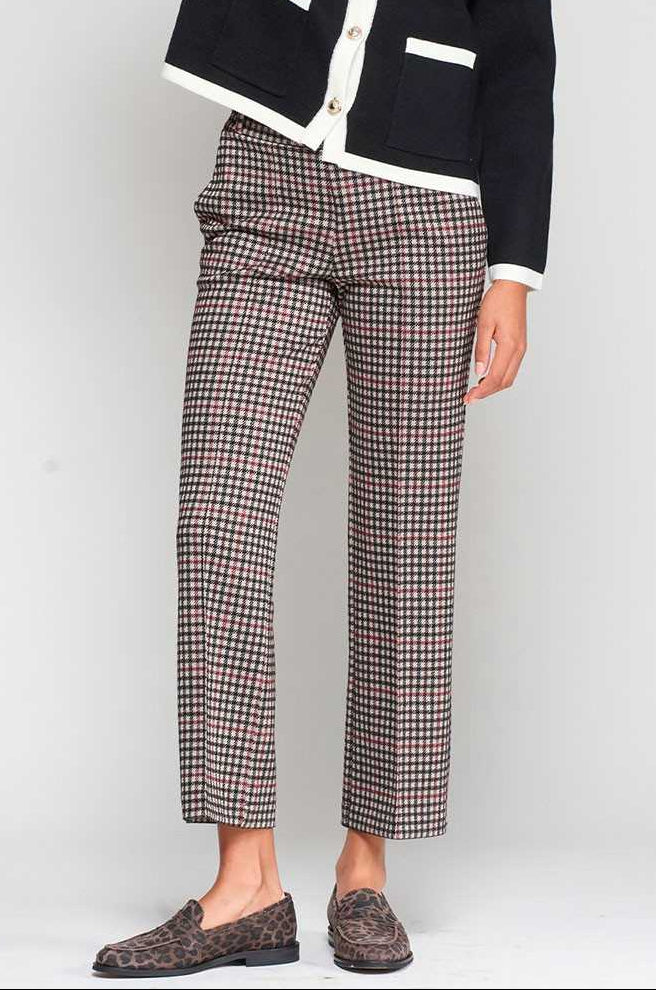 Straight Houndstooth Pant
