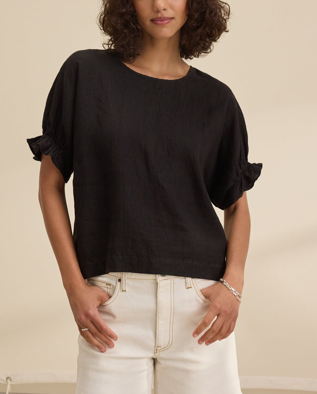 Emily Woven Linen Top